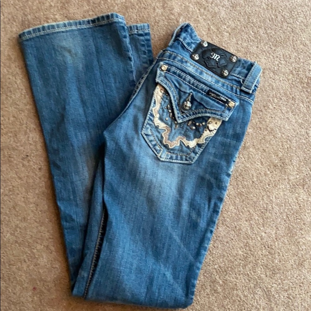 Miss me jeans with COWHIDE ! Bootcut